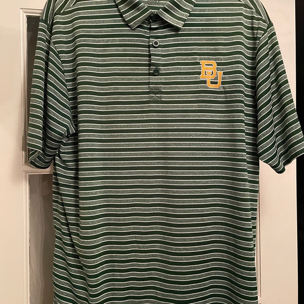 Baylor Bears University Columbia Golf Polo Large OmniWick Embroidered Men’sShirt